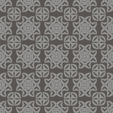 Gri Süslü Kusursuz Çizgi Düzeni. Sonsuz doku. Doğulu Geometrik Süsleme