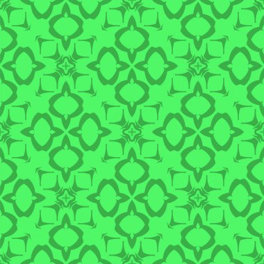 Yeşil süs kesintisiz çizgi deseni. Sonsuz doku. Oryantal geometrik süsleme