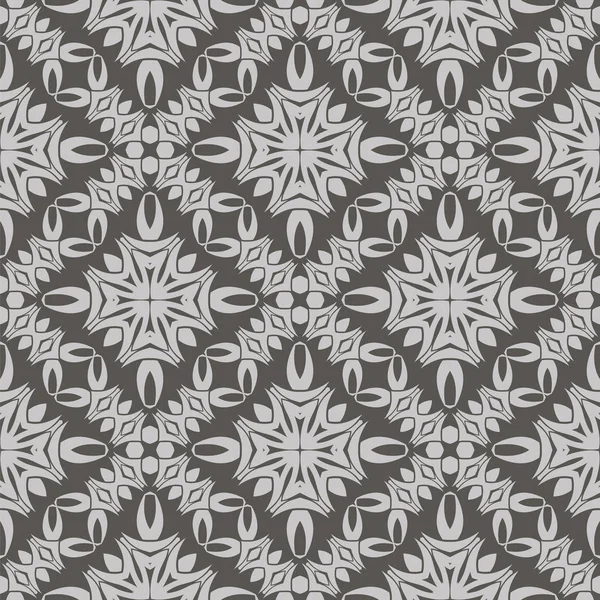 Серый Орнаментальный Бесшовный Рисунок Бесконечная Текстура Восточный Геометрический Орнамент — стоковое фото
