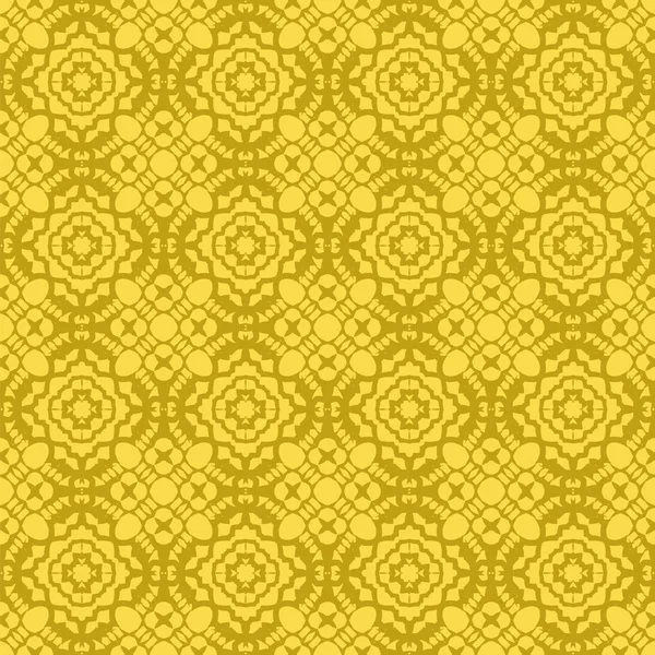 Gele Sierlijke Naadloze Lijn Patroon Eindeloze Textuur Oosters Geometrische Ornament — Stockfoto