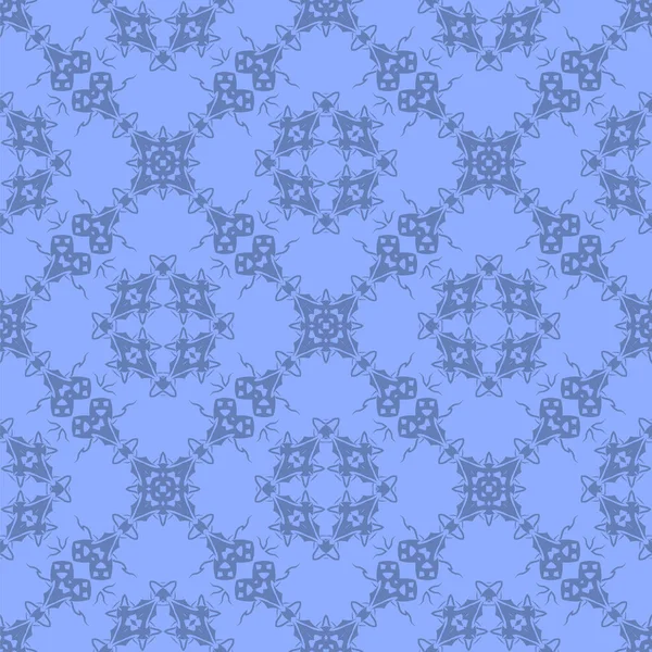 Mavi Süslü, Kusursuz Çizgisiz Kalıp. Sonsuz doku. Doğulu Geometrik Süsleme