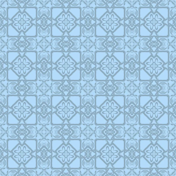 Blue Ornamental Seamless Line Pattern Endless Texture Oriental Geometric Ornament — Stock Photo, Image