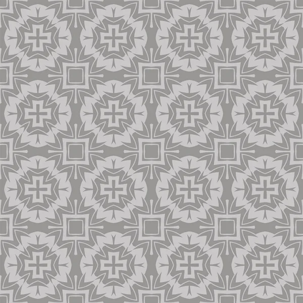 Gri Süslü Kusursuz Çizgi Düzeni. Sonsuz doku. Doğulu Geometrik Süsleme