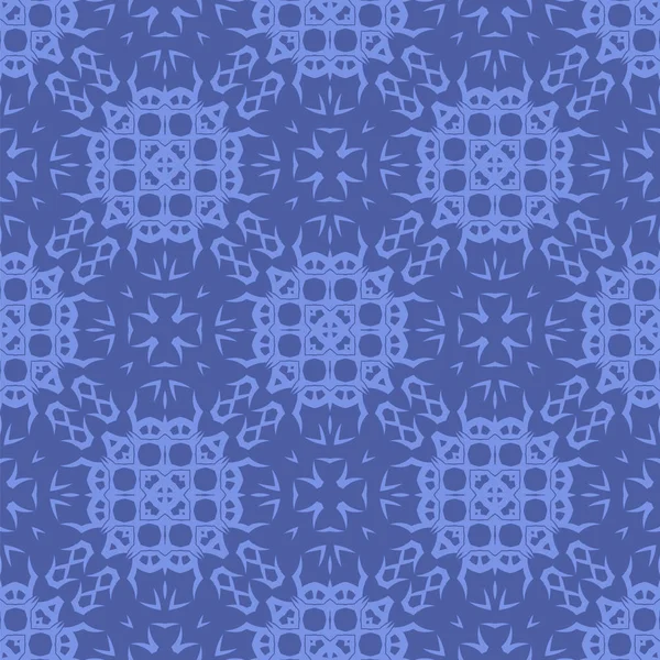 Синій Декоративний Безшовний Лінійний Візерунок Нескінченна Текстура Східний Геометричний Орнамент — стокове фото