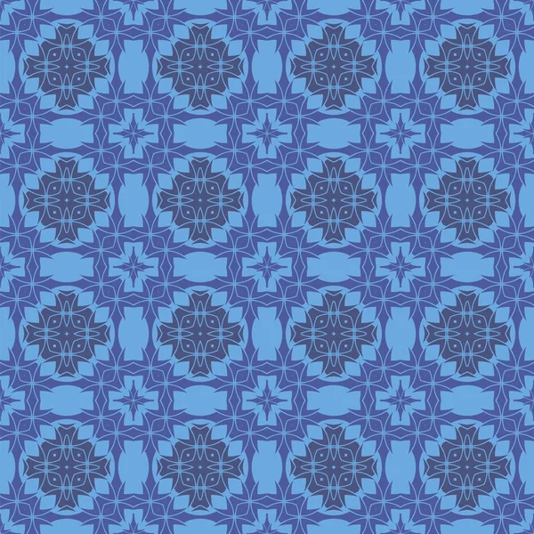 Blue Ornamental Seamless Line Pattern Endless Texture Oriental Geometric Ornament — Stock Photo, Image