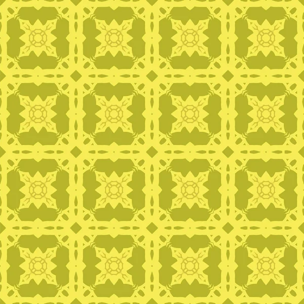 Sarı Süslü Pürüzsüz Çizgi Düzeni Sonsuz Doku Doğulu Geometrik Süsleme — Stok fotoğraf
