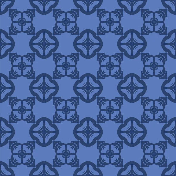 Blauw Sieraad Naadloze Lijn Patroon Eindeloze Textuur Oosters Geometrische Ornament — Stockfoto