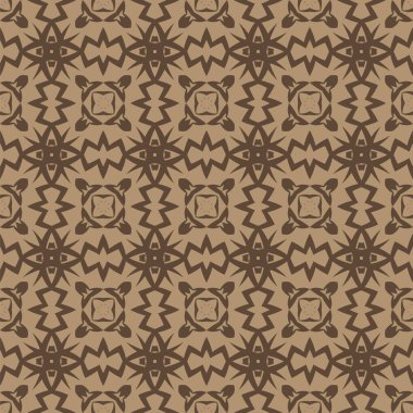 Kahverengi süs kesintisiz çizgi deseni. Sonsuz doku. Oryantal geometrik süsleme