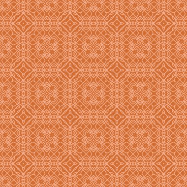 Turuncu süs kesintisiz çizgi deseni. Sonsuz doku. Oryantal geometrik süsleme