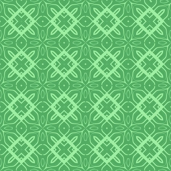 Patrón Línea Sin Costura Ornamental Verde Textura Sin Fin Ornamento —  Fotos de Stock