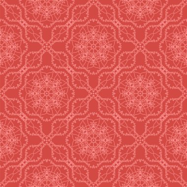 Kırmızı süs kesintisiz çizgi deseni. Sonsuz doku. Oryantal geometrik süsleme