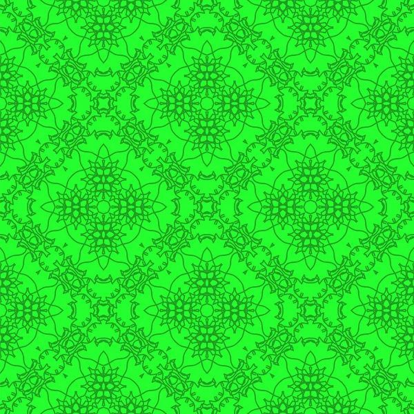 Πράσινη Διακοσμητικά Άνευ Ραφής Γραμμή Μοτίβο Ατελείωτες Υφή Ανατολίτικο Γεωμετρικό — Φωτογραφία Αρχείου