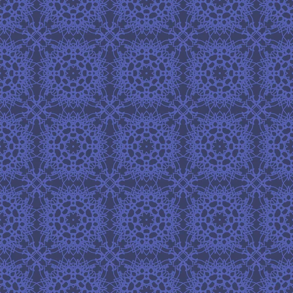 Blue Ornamental Seamless Line Pattern Endless Texture Oriental Geometric Ornament — Stock Photo, Image