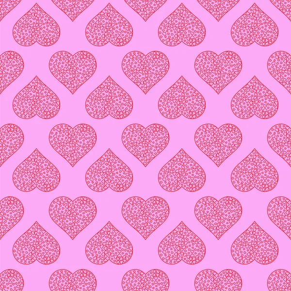 Seamless Hearts Pattern Isolato Sfondo Rosa San Valentino Banner — Foto Stock