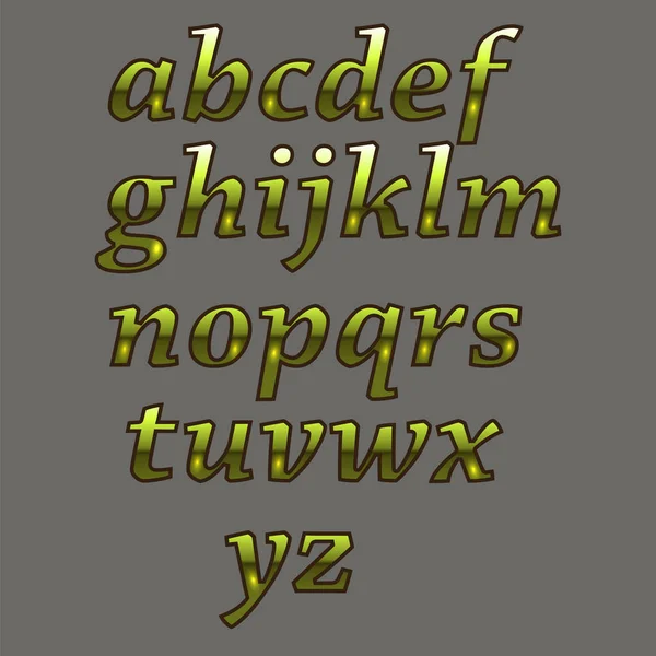 Χρυσό Πολυτελές Αλφάβητο Κίτρινα Μεταλλικά Γράμματα Απομονωμένα Γκρι Φόντο — Φωτογραφία Αρχείου