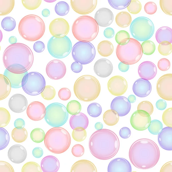 Seamless Colorful Bubbles Pattern White Background — Stock Photo, Image