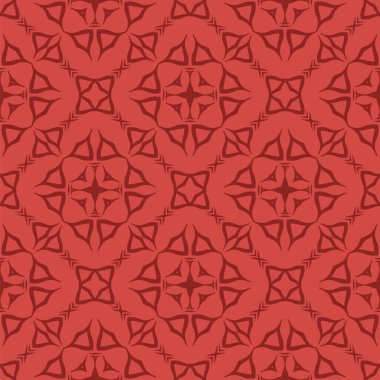 Dekoratif Retro Seamless modeli. Süs kırmızı arka plan
