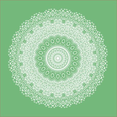 Yeşil süs çizgi deseni. Sonsuz doku. Oryantal geometrik süsleme