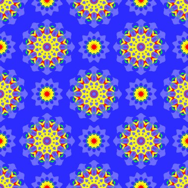 Mavi süs Seamless modeli. Sonsuz doku. Oryantal geometrik süsleme