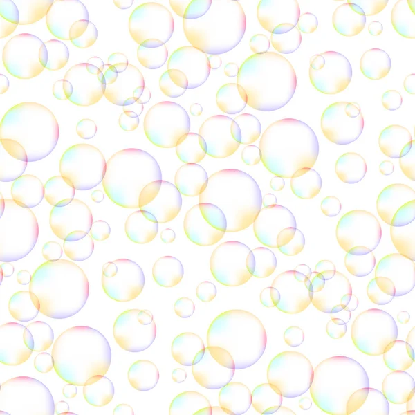 Colorful Foam Bubbles Seamless Pattern White Background — Stock Photo, Image