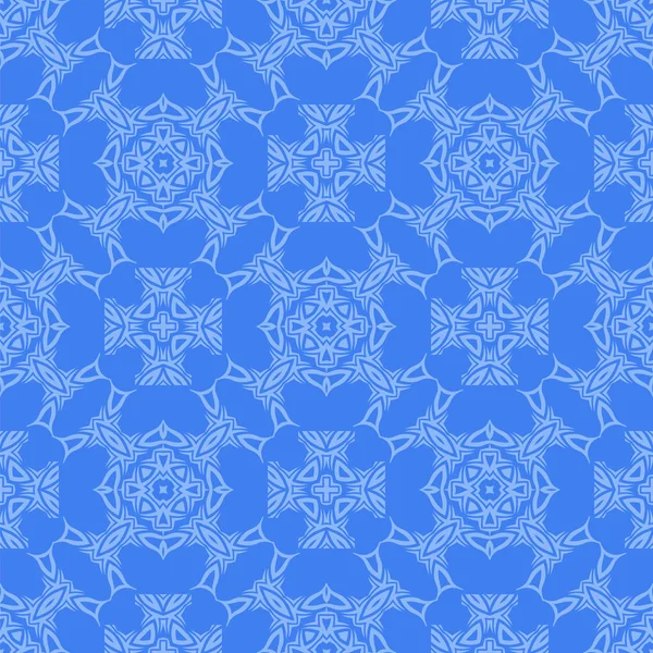Patrón Decorativo Retro Sin Costura Fondo Azul Ornamental — Foto de Stock