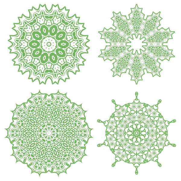 Yeşil Süs Çizgi Deseni Sonsuz Doku Oryantal Geometrik Süsleme — Stok fotoğraf