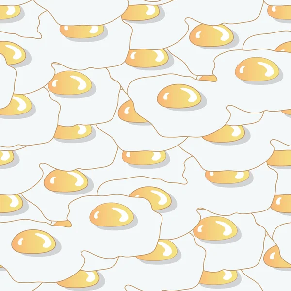 Жареные Яйца Рандом Бесшовный Шаблон Предыстория Приготовления Пищи — стоковое фото