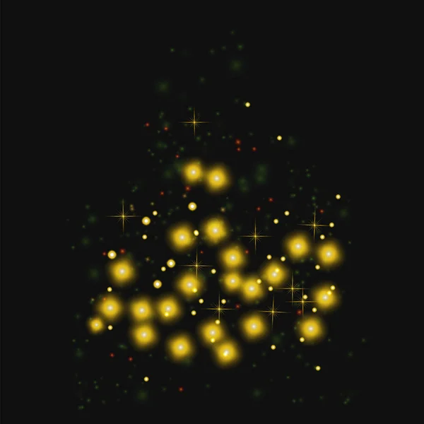 Latar Belakang Cahaya Berbintang Yellow Glowing Stars Efek Gerak Kecepatan — Stok Foto