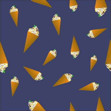 Dondurma mavi arka planda pürüzsüz desen