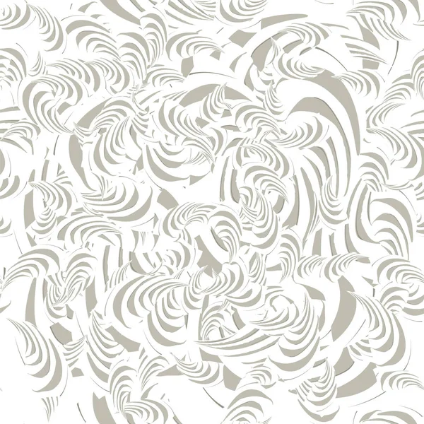 White Abstract Line Seamless Pattern. Strired Endless Background