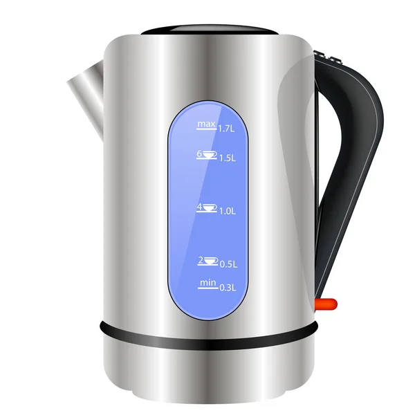 Икона Современный Электрический Чайник Белом Фоне — стоковое фото