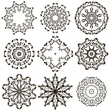 Süslü çizgi deseni. Dekoratif doku. Doğulu Geometrik Süsleme