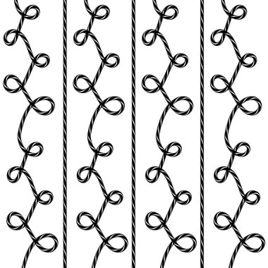 Metal Kablolar Beyaz Arkaplanda izole edildi. Denizcilik İpi