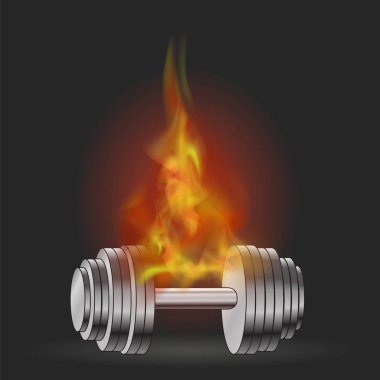 Metalik etmek ve ateş etmek. Spor Fitness arka plan