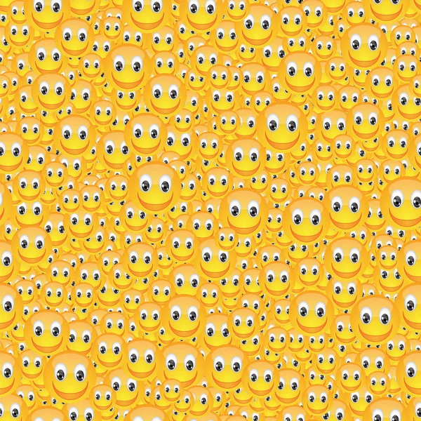 Sarı Gülümseyen Kusursuz Desen. Web Simgelerinin Seti