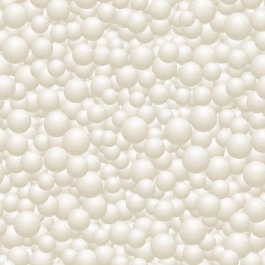 Beyaz İnci rasgele Dikişsiz desen gri arka plan üzerinde