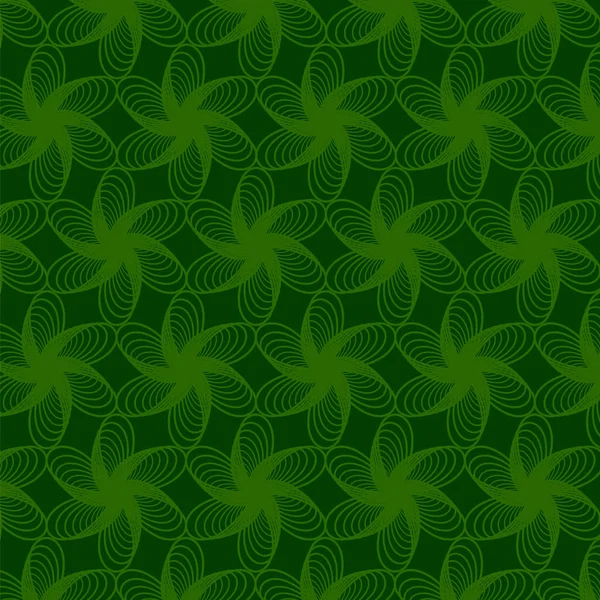 花の緑の線のパターン 装飾的な繰り返し構造 — ストック写真