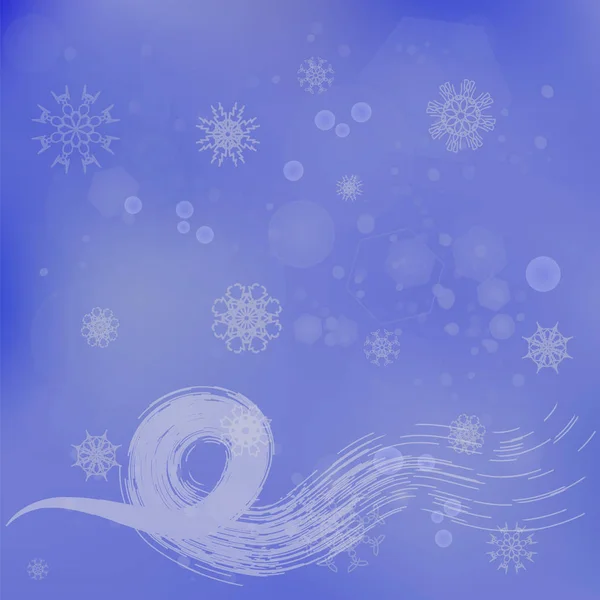 Télen Absztrakt Háttér Kék Téli Minta Hópelyhek Textúra — Stock Fotó