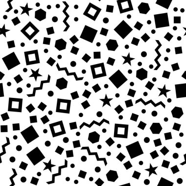 Beyaz arka planda siyah geometrik seamless modeli