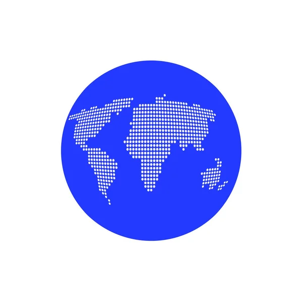 Blå Glob Ikon Isolerad Vit Bakgrund — Stockfoto