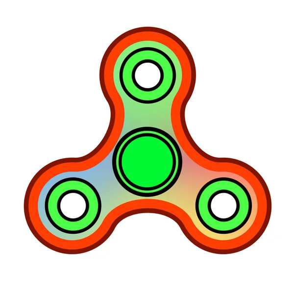 Fidget Palec Spinner Ikona Białym Tle Nowoczesne Zabawki Odprężanie — Zdjęcie stockowe