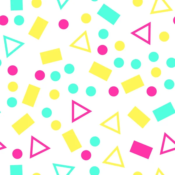 Colorful Geometric Seamless Pattern White Background — Stock Photo, Image