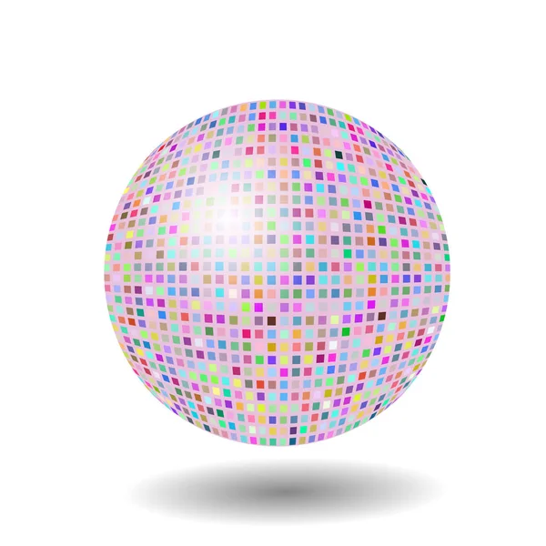 Colored Mosaic Sphere Isolated White Background — Stock Photo, Image