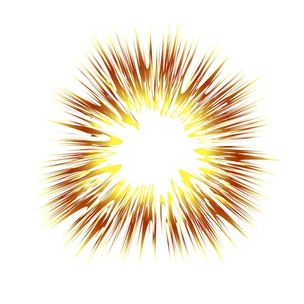 Explode Flash Cartoon Explosion Star Burst Isolated White Background — Stock Photo, Image