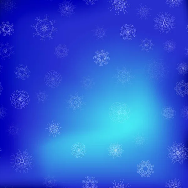 Mostrar Flakes Padrão Sem Costura Fundo Céu Azul Natal Inverno — Fotografia de Stock