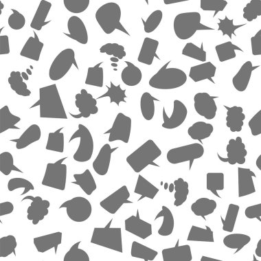 Beyaz arka plan üzerinde izole konuşma kabarcıklar Seamless Modeli