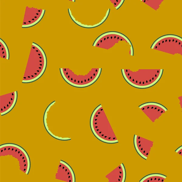 Fresh Slaced Ripe Watermelon Orange Background — Stok Foto