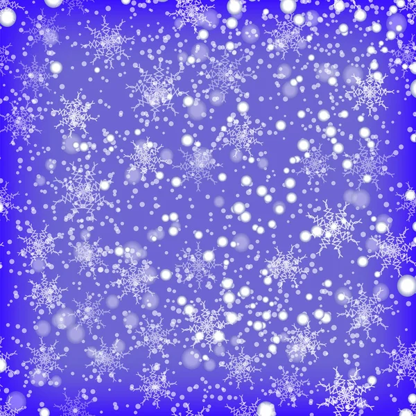Showflakes Pattern Blue Sky Background Winter Christmas Natural Texture — Stock Photo, Image