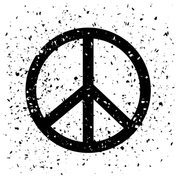 Τυπογραφία Σχεδιασμός Εκτύπωση Σιλουέτα Σημάδι Ειρηνιστής Φόντο Grunge — Φωτογραφία Αρχείου
