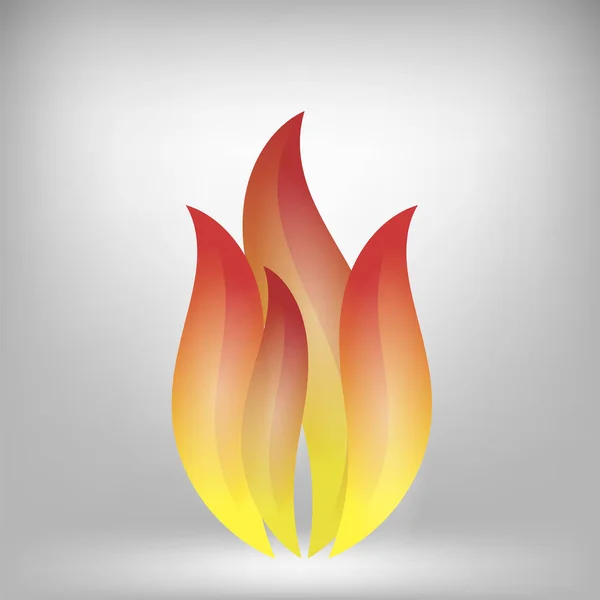Пожежна Ікона Ізольована Сірому Розмитому Тлі — стокове фото